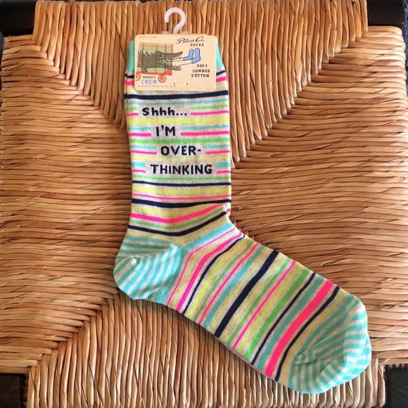 Blue Q Accessories - Blue Q “Overthinking” Women’s Crew Socks
